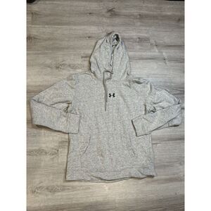 Under Armour‎ Women's Hustle Fleece Hoodie L True Gray Heather/Black 1300261